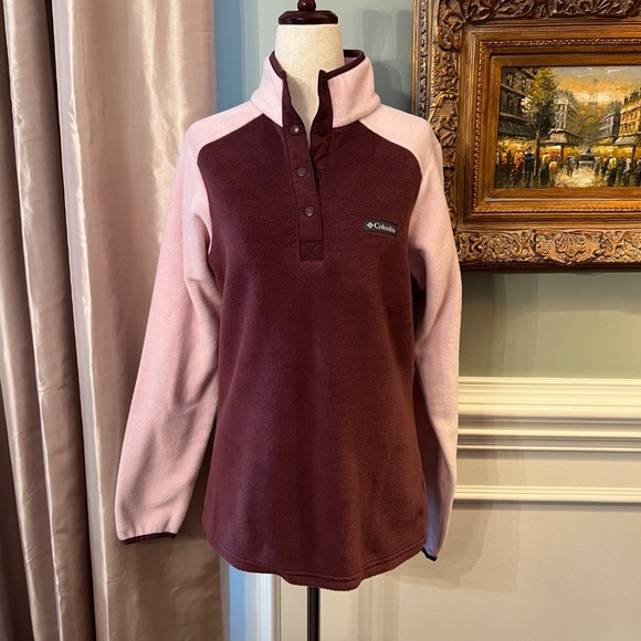 NWT Women's Columbia Mount Cannon 1/2 Snap Fleece Pullover Top Shirt Size SMALL - Picture 2 of 5